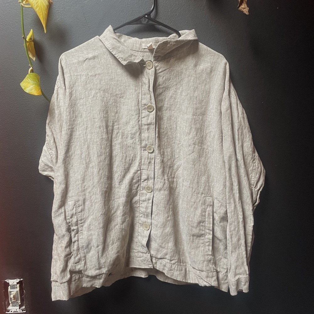 Eileen Fisher button up shirt.